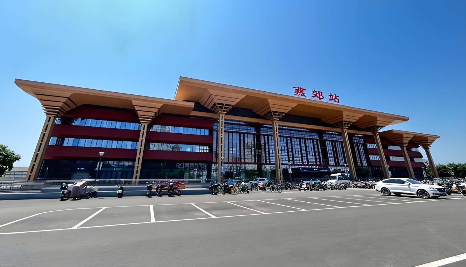 Zhongwei South Railway Station platform canopy and station building steel structure project