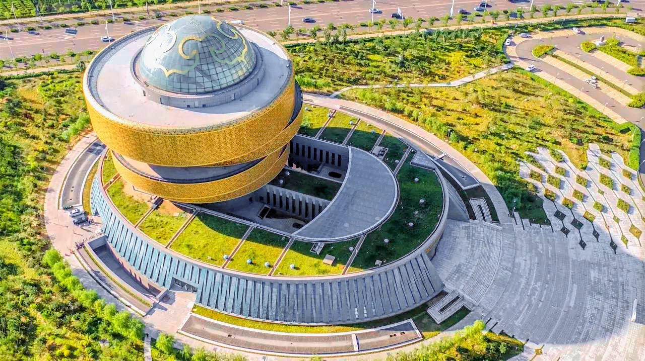 Ordos Bronze Culture Museum and Archives concrete and steel hybrid public building project